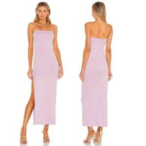 NBD Dream hem slit Strapless Gown in Lilac Size M